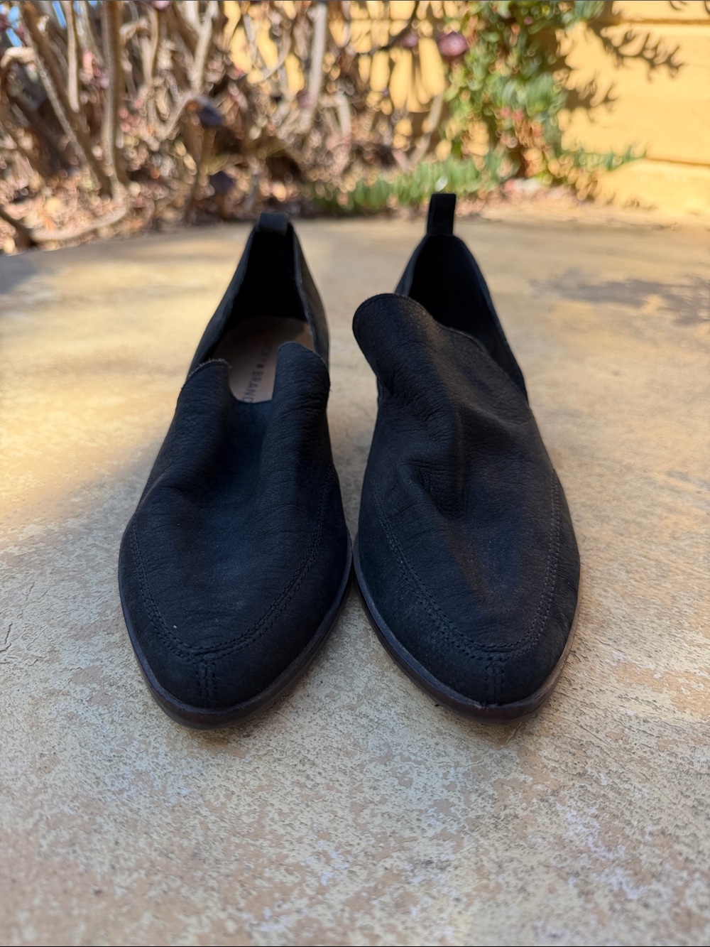 Lucky Brand Black Suede Slip-On Loafers - Pointed Toe